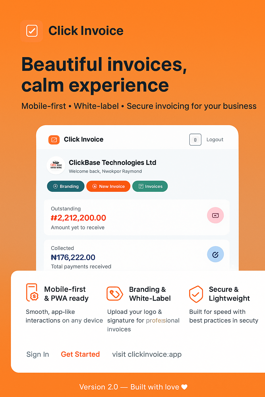 Click Invoice Interface